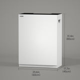 LANDEN Aquarium Wooden Stand and Cabinet for up to 30 Gal Tank, Fish Sea Salt Water Tank Stand, Nano Foam Leveling Mat Included, W23.6xD17.7xH31.49in,Wooden Matte White Painted (Stand Only) LANDEN