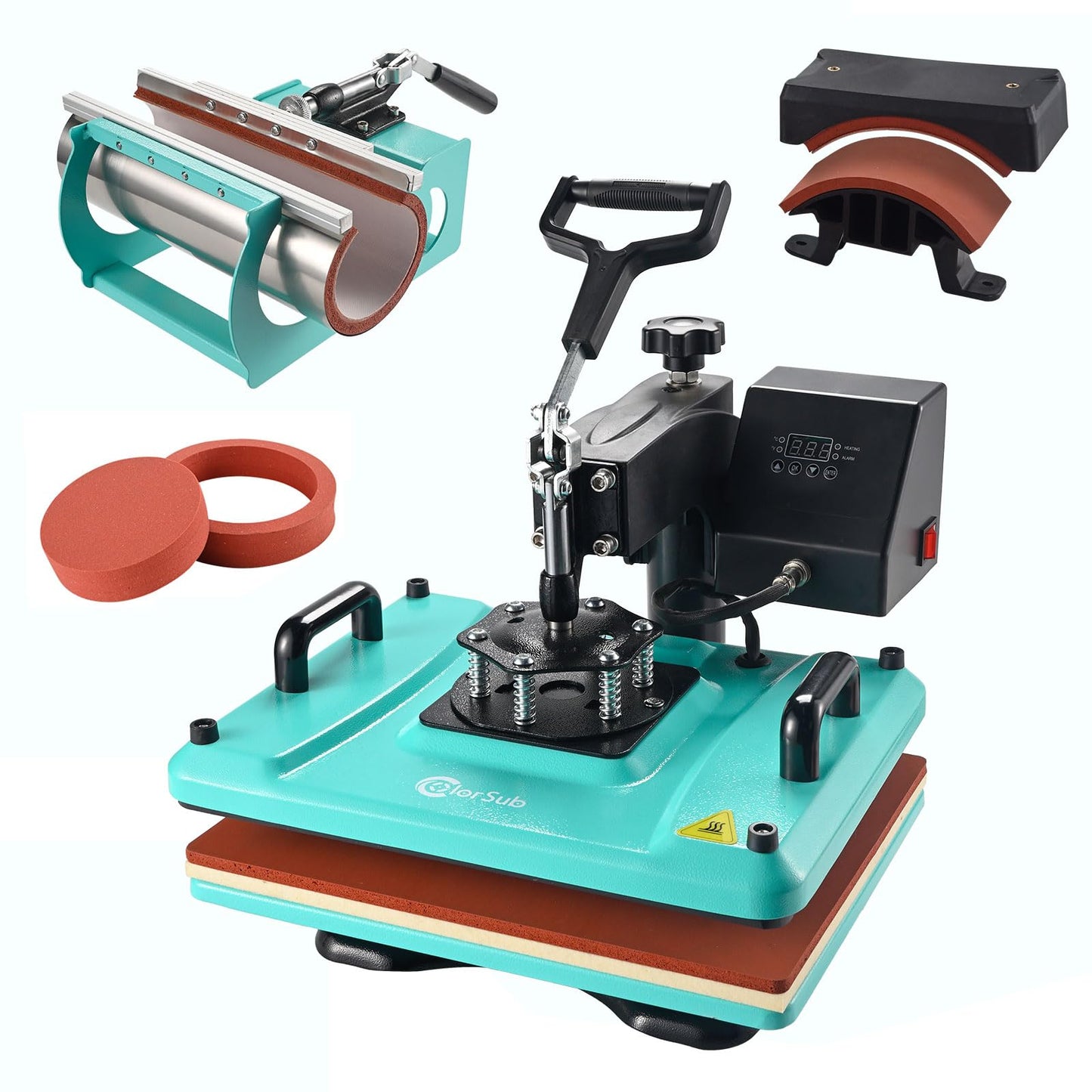 ColorSub Heat Press Machine for T Shirts 12x15 Inch- 5 in 1 Combo Heat Press Machine for Sublimation Heat Transfer - WoodArtSupply