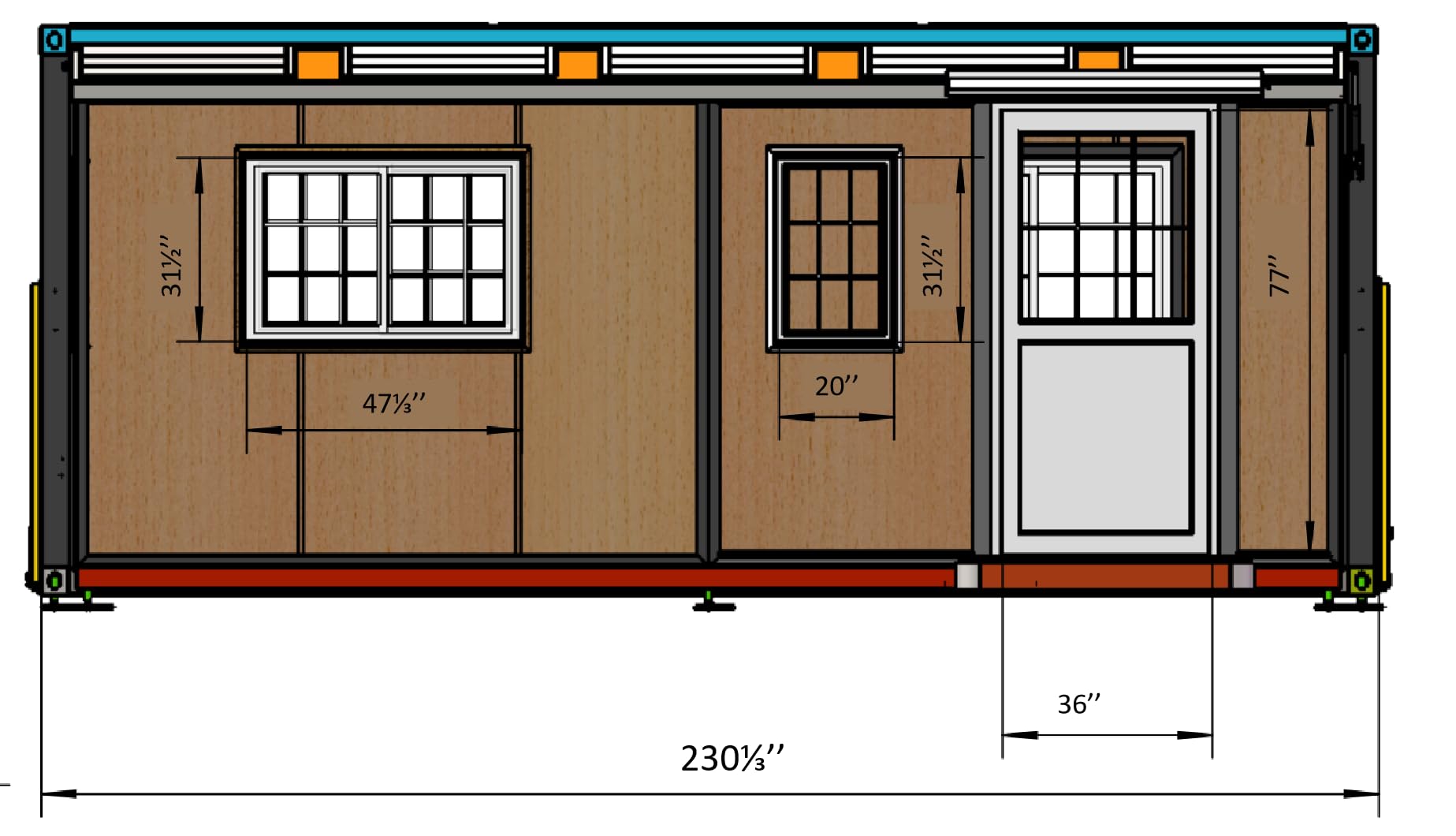 Zolyndo Portable Prefabricated tiny home 15x20ft, Mobile Expandable Plastic Prefab House for Hotel, Booth, Office, Guard House, Shop, Villa, Warehouse, Workshop - WoodArtSupply