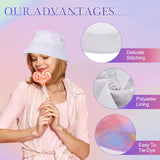 Ziimaikery 6 Pcs White Bucket Hats Bulk, Bucket Hat for Women Men Adult Summer Plain Fishing Bucket Cap Sublimation Hats Blank Beach Fishing Cap, Two Sided White, 22 Inches Circumference Ziimaikery