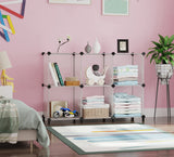 AWTATOS Closet Organizer 6 Cube Closet Storage Shelves DIY Stackable Closet Clothes Storage Organizer Shelving for Closet Bedroom, Home, Translucent AWTATOS