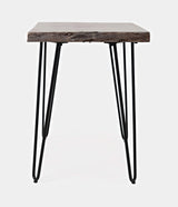 Jofran Nature's Edge Modern Solid Wood Natural Live Edge Chairside End Table, Slate Jofran Inc.