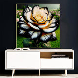 APTDYIGL 5D Yellow Rose Diamond Painting Kits for Adults Beginner,DIY Flower Diamond Art Kits for Adults,Round Full Drill Diamond Dots with Gem Art Kits,Home Wall Decor 15.7X15.7inch APTDYIGL