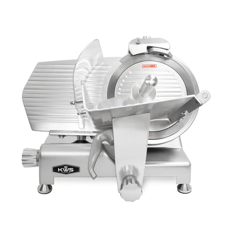 KWS MS-12ES Metal Collection Commercial 420W Electric Meat Slicer 12-Inch with 304 Stainless Steel Blade & Extended Back Space, Frozen Meat/Cheese/Food Slicer Low Noises [ ETL, NSF Certified ] KWS KitchenWare Station