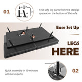 Cozysnooze Futon Sofa Bed,71'' Dark Grey Convertible Couch Memory Foam Futon Convertible Couch Bed Sofa Sleeper Love Seat Daybed Sofa for Living Spaces,Apartment Cozysnooze