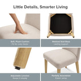 mopio Logan 5 Piece 4 Seater Upholstered Dining Table Set, Modern Farmhouse Solid Wood 4 Piece 59" Dining Table Set for Dining Room Kitchen mopio