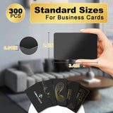 300 Pcs Metal Business Cards Black Metal Business Card Blanks for CNC Engraver Laser Engraving Reliable and Sturdy Multipurpose Aluminium Business Card Blanks Thickness 0.01 Inch Danghyuk