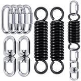 Zonon 8 Pcs Punching Bag Hanger Kit Heavy Bag Spring M8 Double Eye Swivel with Snap Hook Stainless Steel Heavy Bag Hanger for Boxing Bag, Gym Swing, Trapeze, Hammock up to 1000lbs Zonon