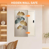 Zevemomo 53'' Tall Wall Safe, Gun Cabinets for Rifles and Shotguns with 2 Removable Shelves and Adjustable Gun Rack, in Wall Gun Safe between Studs for Gun, Money, Beige Zevemomo