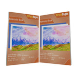 2 Pack Watercolor Paper Pads, 9"x12" Water Color Paper Books 140lb/300gsm Artist Painting Drawing Paper Book SPurePaper