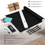 Tektalk 3000-Pc Jigsaw Puzzle Mat with 6 Felt Sorting Trays, Higher-Capacity Design, Roll-up Mat in Delicate Packaging Box with Hand Pump, Storing for 3000, 2000, 1500, 1000, 500 Jigsaw Puzzle Pieces Tektalk