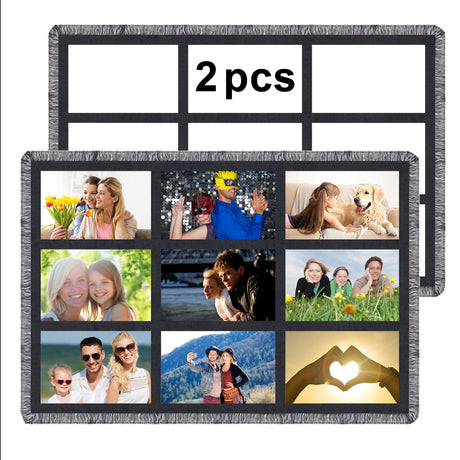 GEKIXUTP 2 Pcs Sublimation Blanket Blanks 40"X60" Throw Blankets for Heat Press, Baby Printed Blanket, DIY Custom Personalised Sublimation Photo with 9 Panel GEKIXUTP