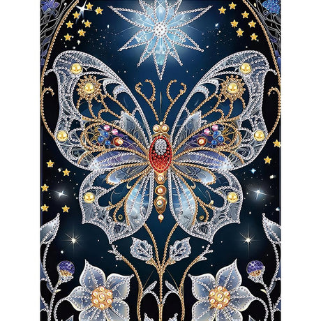 WSLWXSHM 5D Special Shape Diamond Art Kits for Beginners, Diamond Painting Kits for Adults Butterfly, Crystal Rhinestones Diamond Painting for Home Wall Decoration Gift 12×16inch/30×40cm WSLWXSHM