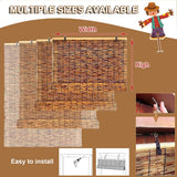 Bamboo Shades for Patio, Bamboo Window Blinds 11" 26" 31" 36" 42" 48" 53" 59" 64" 69" Bamboo Roll Up Blind for Balconies Laundry Kitchen Apartment Cordless, Cocoa(Size:25 in Width x 47 in High) WoodArtSupply