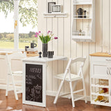 SoBuy Wall-Mounted Drop-Leaf Table, Folding Kitchen & Dining Table Desk, Children Table, White FWT20-W SoBuy