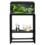 Umisu Fish Tank Stand Metal Aquarium Stand 10-15 Gallon 24.8" x 9.25" x 30.1" Aquarium Turtle Tank Stand,Double-Layer Detachable Design Black Umisu