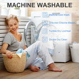 KAYFIA Full Mattress Pad, Quilted &Breathable Mattress Topper Full Size with 3D+7D Snow Down Alternative Fill, Cooling Pillow Top Mattress Cover Protector Stretches up 8-21" Deep Pocket -White Kayfia