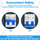 Manual EV Charging Switch for Dryer & EV, NEMA 14-30P to 14-30R & 14-50R, 240V, 25A Power Splitter Switch, with a Safety Breaker Switch, Hand-Operated Selector, Plug and Play Sekelo