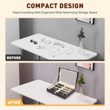 CO-Z Leather Multi Sunglasses Organizer for Women Men, Eyeglasses Eyewear Display Case with 8 Slots, Jewelry Watch Organizer, Sunglasses Jewelry Collection Case, Sunglass Glasses Storage Holder Box CO-Z