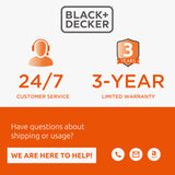 BLACK+DECKER 75 Ft. Retractable Extension Cord Reel With 4 Outlets, Multi-Plug Extension, Easy Handle Rewind & Heavy-Duty 14AWG SJTW Cable Black + Decker