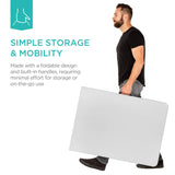 Best Choice Products 6ft Plastic Folding Table, Indoor Outdoor Heavy Duty Portable w/Handle, Lock for Picnic, Party, Camping - White Best Choice Products