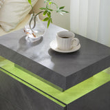 LED Nightstand Modern Bedside Table for Bedroom Night Stand with 2 Wood Drawers End Side Table with 16 Colors LED Strip for Bedroom Generic