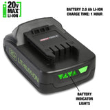 OEMTOOLS 24489 20V Li-ion Cordless Jig Saw With Battery And Charger With Ballistic Nylon Tote, 0-2500 SPM Variable Speed 2.0Ah Handheld Electric Jigsaw, Cordless OEMTOOLS