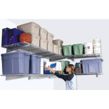 Hyloft 00651 2-Pack Heavy Duty Steel Wall Garage Shelving, 45-Inch X 15-Inch Wall Mounted Shelves for Garage Storage, Low-Profile Brackets, Max Shelf Load 200 Pounds, Hammertone HyLoft