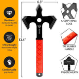 NedFoss Axe Throwing, 11.9" Full Tang Triple Edge Throwing Axe with Sheath TPE Rubber Handle, Axe Throwing Set 3 at Home Axe Throwing, Axe for Throwing for Gifts NedFoss