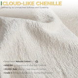 SITJOY L Shape Sectional Sofa, 4 Seat Velvet Sofa with Ottoman, Boneless Cloud Sectional Couch for Living Room, No Need Assembly Modular Sectional Sofa, 110 inch Width, White SITJOY