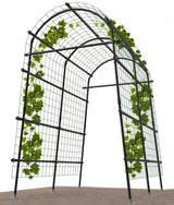 Garden Arch Trellis 7FT Extra Tall Polyethylene-Coated Stainless Steel Garden Trellis for Climbing Plants Outdoor Garden Trellis Arch for Cucumber Trellis, Gardening Trellis with Clips Trellis Netting montresor