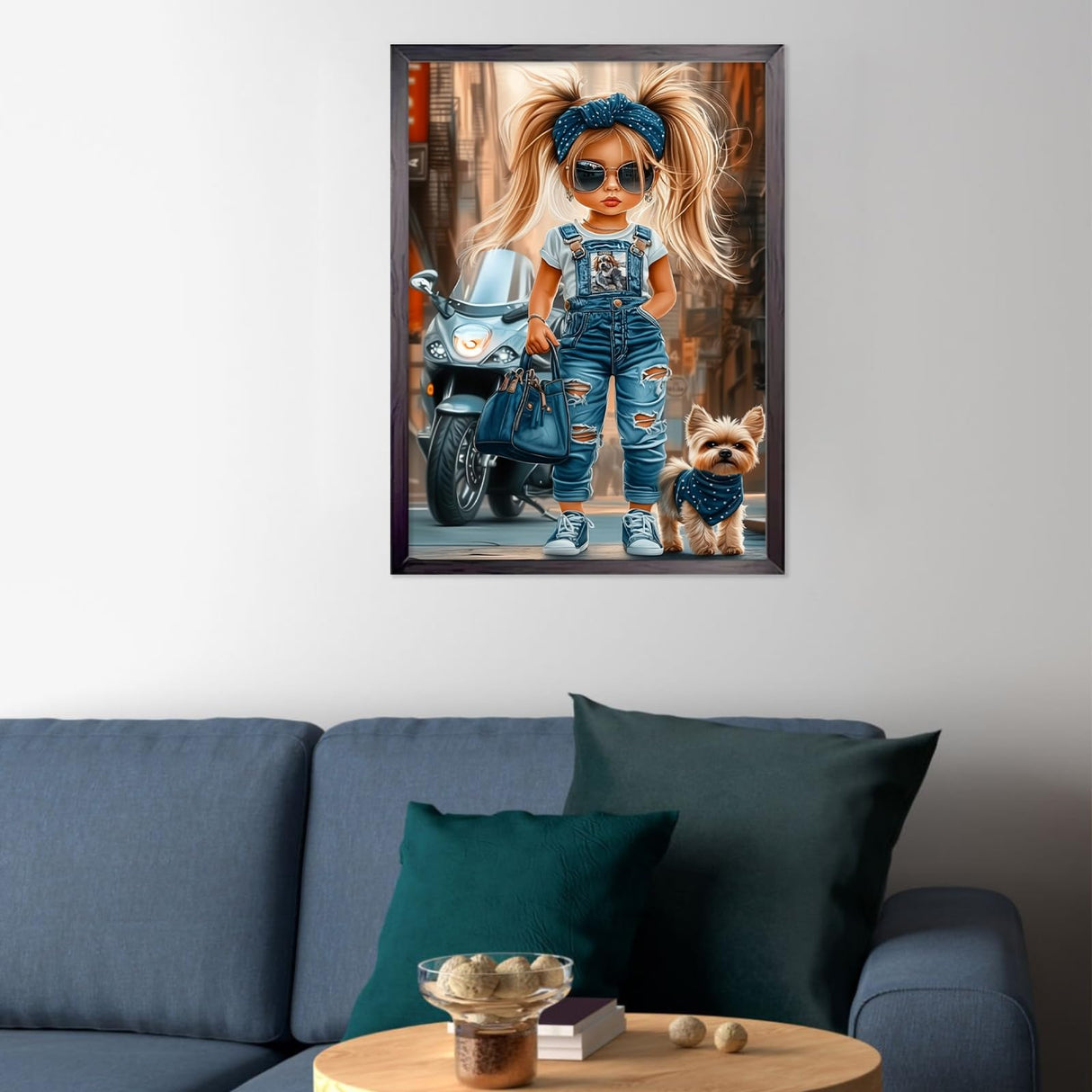 CEOVR Cartoon Motorcycle Dog Diamond Art Kits for Adults, 5D DIY Full Drill Cute Diamond Painting Dots Gem Art, Adult Crafts Kits Arts and Crafts, Wall Decor for Home Office 12x16in CEOVR