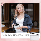 Sweetude Sublimation Wallet Leather Zipper Blank Card Holder Bag Women's Travel Clutch Wristband DIY Craft for Women Gift Office Travel Work Supplies (2 Pcs) Sweetude