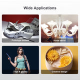 NextShapes Standard Pro 3D Printer Resin, Upgraded Strong & Tough UV Curing Resin, Non-Brittle High Precision 405nm Photopolymer Resin for LCD/DLP/MSLA 3D Printing (Blue Black, 1000g) NextShapes