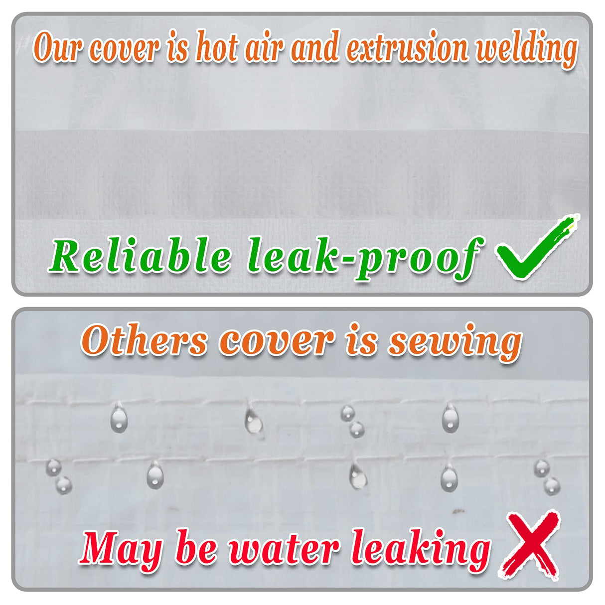 Strong Camel Carport Conopy Cover 10'x20' Replacement for Car Tent Outdoor Top Garage Shelter with Ball Bungees,Without Edge,White(Only Cover, Frame Strong Camel