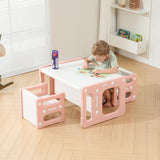 Bestgame Montessori Table and Chair Set, Kids Table and Chairs, Height-Adjustable Toddler Table and Chair Set, Table Chair for Ages 3-8, Childrens Table for Daycare, Classroom Bestgame