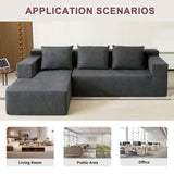 ANONER 103” Modular Sectional Sofa - L Shaped Upholstered Cloud Couch, Free Combination Deep Seat Corner Sofa, Sectional Couches for Living Room, Modern Minimalist Couch, Dark Grey ANONER