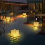 FuHigh 10Pack 6”Paper Floating Candle Lantern,Wooden Water Lanterns with Candles,Outdoor Patio Decor for Pool Parties,Wedding,Memorials,Garden (10Lanterns with Candles) FuHigh