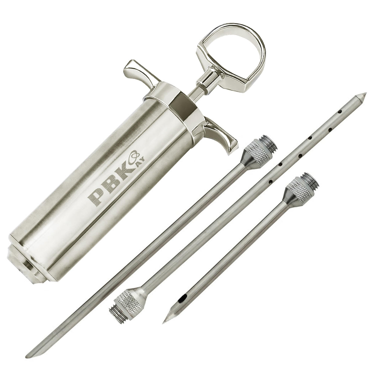 Heavy Duty Meat Injector 304 Stainless Steel - 2 Oz Seasoning Injector - Marinade Injector Syringe Includes 3 Needles PBKay