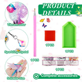 Yeaqee 8 Pcs 5D Butterfly Hummingbird Diamond Art Bookmarks Acrylic Crystal Pendant Diamond Art Bookmark Kits for Adults Home Office Project, 8 Styles(Hummingbird) Yeaqee