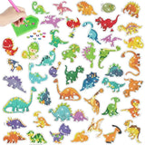 LERLUCKY'SZHAO 46PCS Diamond Painting Stickers 5D Dinosaur Gem Art Kits Cute Animal Shape for Kids Boys Girls Ages 6-8 8-12 LERLUCKY'SZHAO