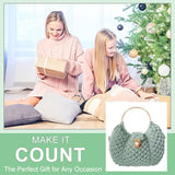 ACRNIGHEET Macrame Bags for Women Macrame Purses and Handbags Macrame Kit for Beginners DIY Macrame Purse Kit with D Shaped Handle Hobbies Project for Starter Boho Gift for Friends ACRNIGHEET