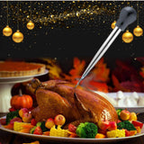 Turkey Baster for Cooking, Stainless Steel Turkey Baster Syringe with Cleaning Brush and Marinade Injector, Black iKusor