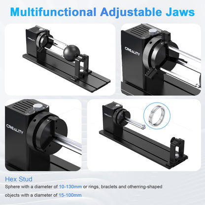 Creality Laser Engraver 3-in-1 Laser Rotary Roller Pro for Glass Tumbler Ring, 7.5W Laser Cutter, High Accuracy Speed DIY Laser Engraver and Cutter Machine for Wood, Metal, Acrylic,Leather - WoodArtSupply