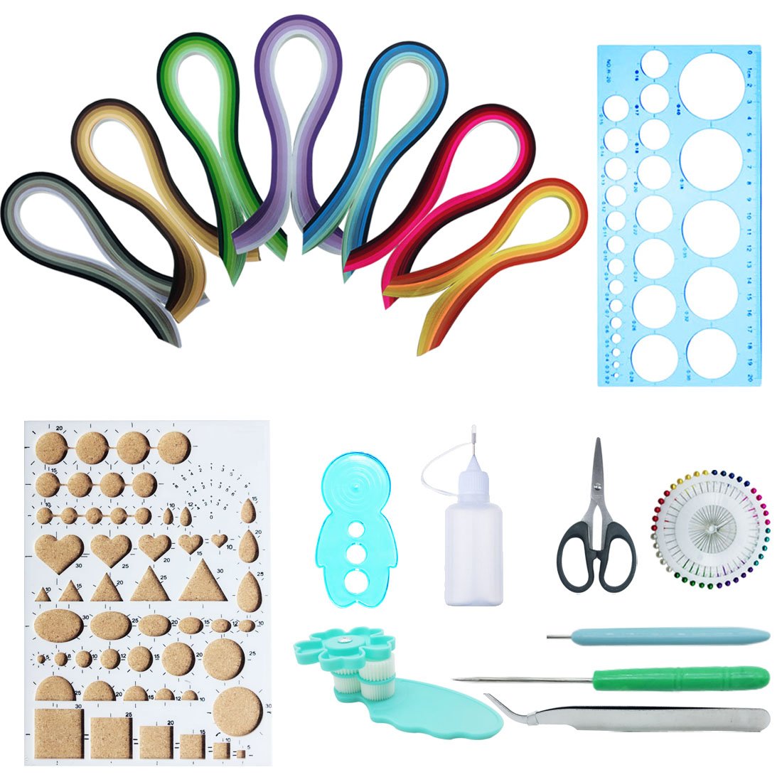 Woohome Quilling Supplies Paper Quilling Kits with 10 Quilling Tools and 34 Colors 700 Strips Quilling Paper for Craft Woohome