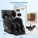 Massage Chair Full Body, Zero Gravity Massage Chair 2026 Recliner with 10 Fixed Rollers, 20 Auto Massage Modes, 8 Airbag, Waist and Back Heating, Bluetooth, Touch Screen Controller (Upgraded Black) LetvbRFxy
