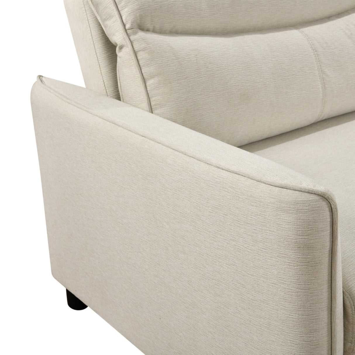 THSUPER 87-Inch King Size Convertible Sleeper Sofa Bed, Comfortable Pull-Out Futon Loveseat for RV Small Spaces, Hide-A-Bed Fold Out Couch - Beige THSUPER