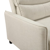 THSUPER 87-Inch King Size Convertible Sleeper Sofa Bed, Comfortable Pull-Out Futon Loveseat for RV Small Spaces, Hide-A-Bed Fold Out Couch - Beige THSUPER