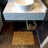 HJJKKH Bamboo Bath Mat with 15.7X23.6 inch,Nature Bamboo Wooden Bathroom Mat,Non Slip and Foldable Floor Shower Bath Mat for Bathroom,Bathtub,Shower,Sauna,Hot Tub HJJKKH