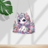 JISHSHAY Diamond Art Hanging Diamond Painting Sun Catchers Gem Art Table Wind Chimes Gem Painting Hanging Pendant Mosaic Kits for Adults Suncatchers Window Hangers with Special Drills Unicorn JISHSHAY